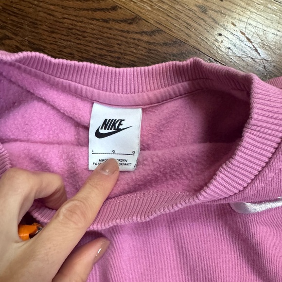 Nike Girls Pink Cotton Fleece Wide Leg Sweatsuit Size Medium 12 - Picture 7 of 13